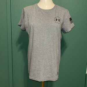 Women's Under Armor UA Freedom workout T shirt small USA Flag